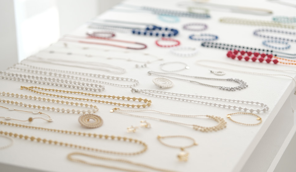 【中川政七商店 KITTE丸の内店】 0 0 0トリプル・オゥ 刺繍のアクセサリー展